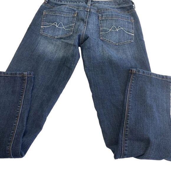 NY&C Womens Slim Slouch Sits at Lower Waist Blue Denim Jeans Size 4 Stretch - Picture 7 of 16